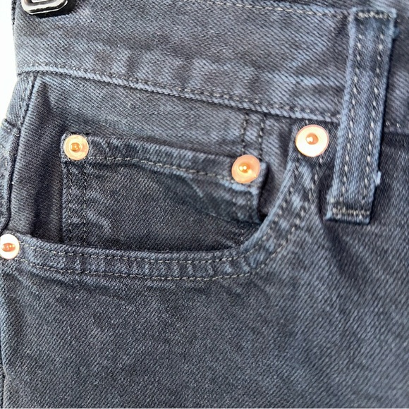 RE/DONE Comfort Stretch High Rise Ankle Crop in Black Women Size 27 - Picture 4 of 10